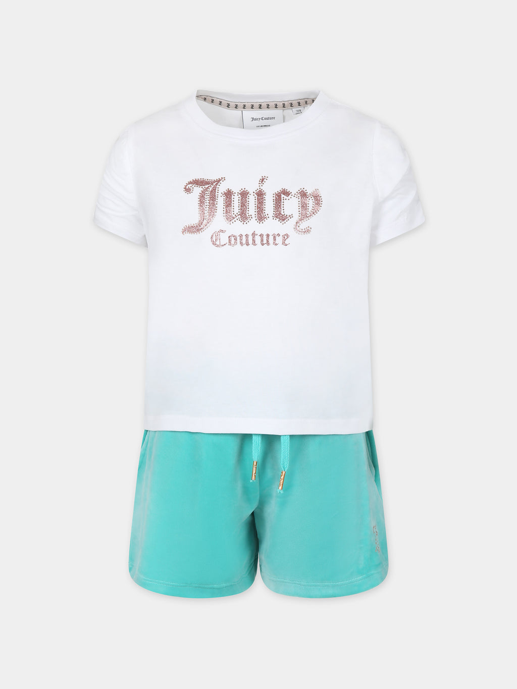 Ensemble vert  pour fille avec logo et strass